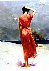 Pino Famous Paintings - Beachside Stroll